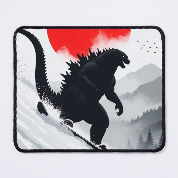 Item preview, Dino Snowboarding | Japandi Minimalist Wall Art designed and sold by Syrupulse.