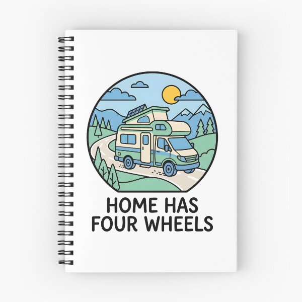 Item preview, Home Has Four Wheels – Funny Campervan Gift Van Life Road Trip Adventure Quote designed and sold by Sekla-Studio.