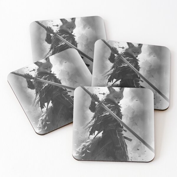 Item preview, Nodachi Kitsune Fox Ronin — Japanese Dark Warrior Art designed and sold by Tokyo Neo Noir Collective .