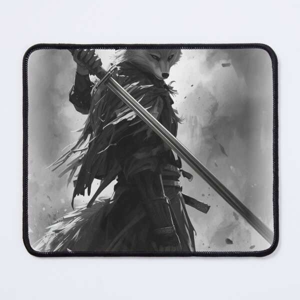 Item preview, Nodachi Kitsune Fox Ronin — Japanese Dark Warrior Art designed and sold by Tokyo Neo Noir Collective .