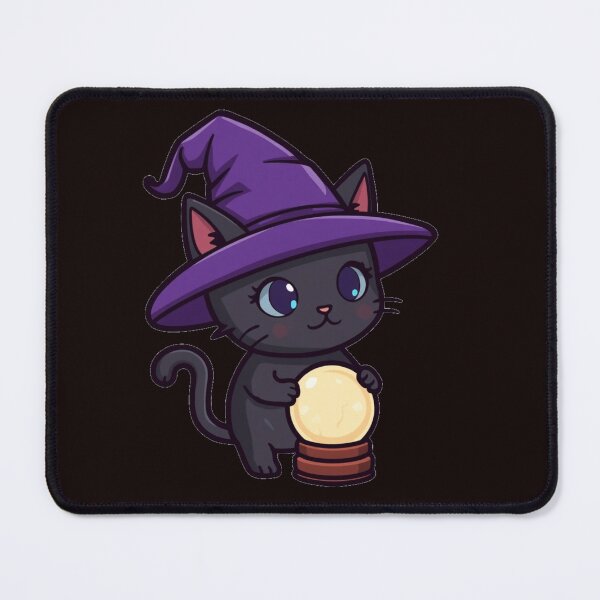 Item preview, Cute Black Cat Witch Fortune Teller Crystal Ball designed and sold by HuNDefii.
