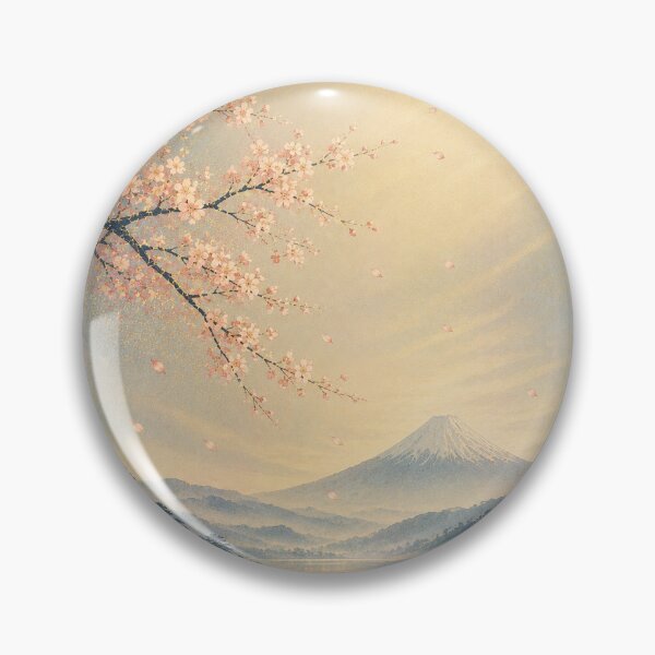 Item preview, Mount Fuji & Cherry Blossoms at Sunrise – Japanese Ukiyo-e Inspired Sticker, Mug & Phone Case designed and sold by Tomoyo Art.