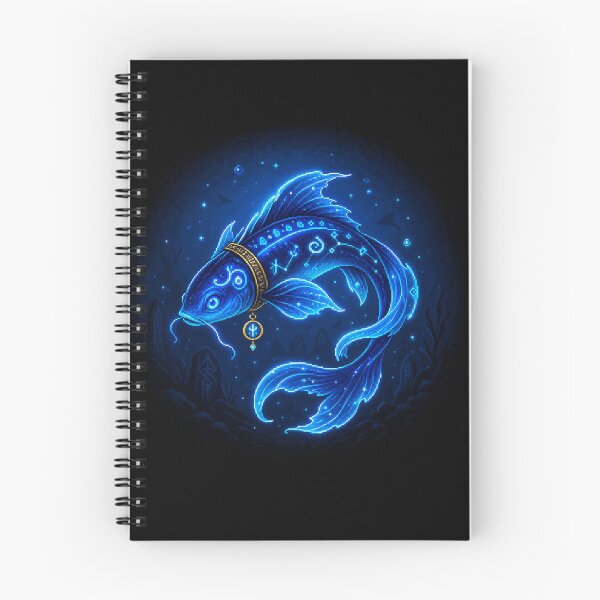 Item preview, Lumenfin – Neon Blue Arcane Fish Familiar designed and sold by PixelArcana.