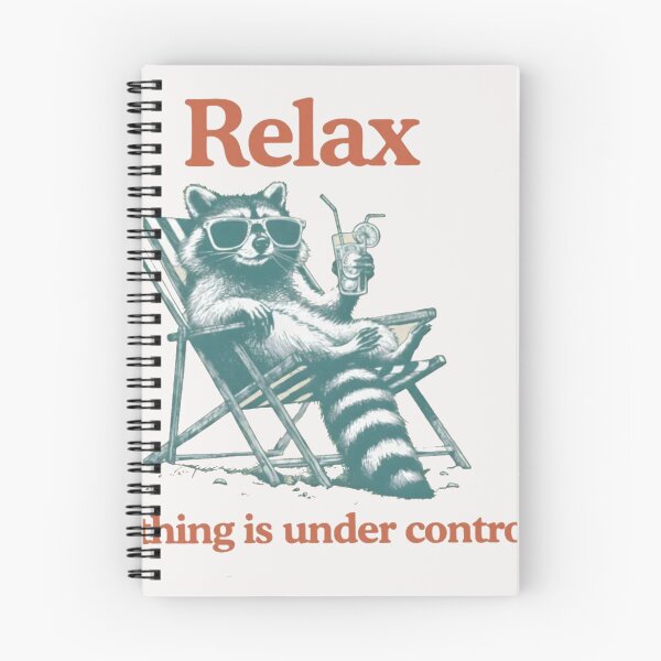 Item preview, Raccoon relax on chair with juice relax nothing is under control designed and sold by Gbriel3.