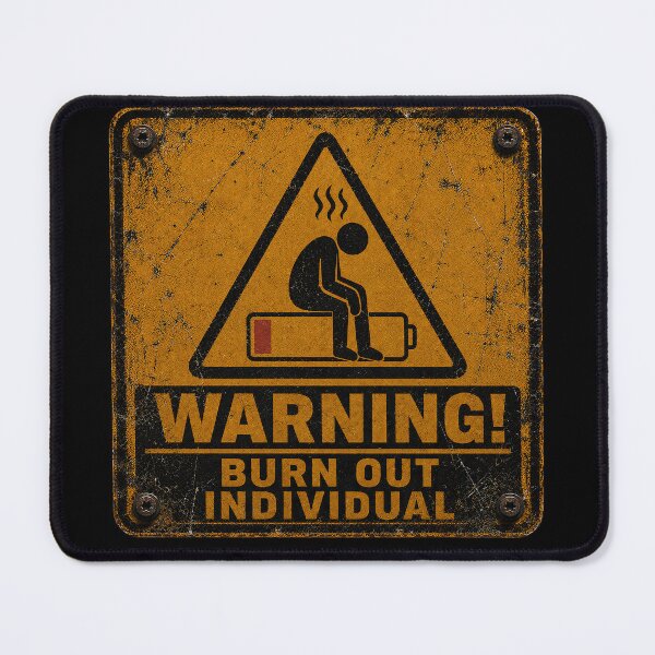 Item preview, SIGNS - Warning burn out individual designed and sold by MetusArt.