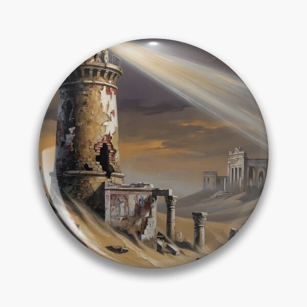 Item preview, Forgotten Desert Lighthouse Ancient Sands of Time designed and sold by DreamyWallVibes.