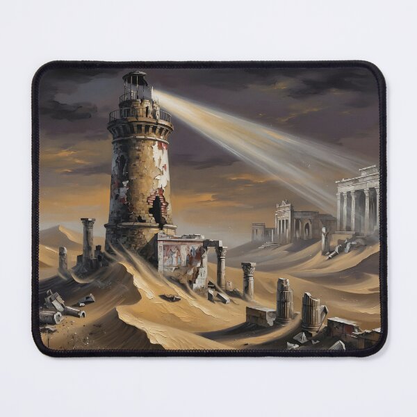 Item preview, Forgotten Desert Lighthouse Ancient Sands of Time designed and sold by DreamyWallVibes.