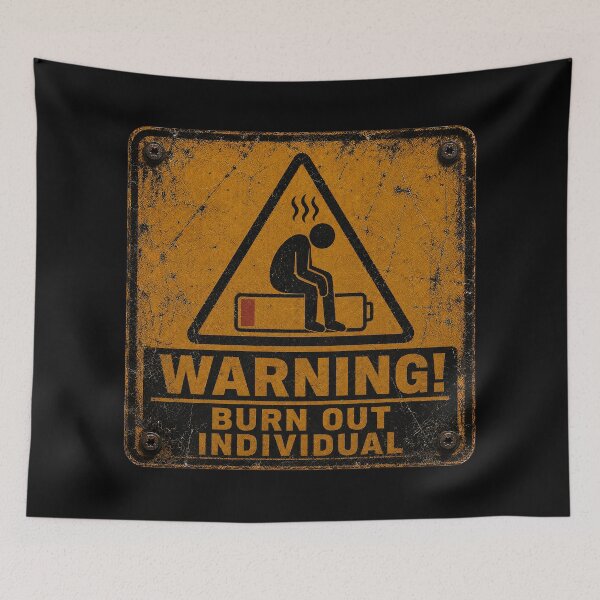 Item preview, SIGNS - Warning burn out individual designed and sold by MetusArt.