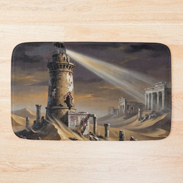 Item preview, Forgotten Desert Lighthouse Ancient Sands of Time designed and sold by DreamyWallVibes.