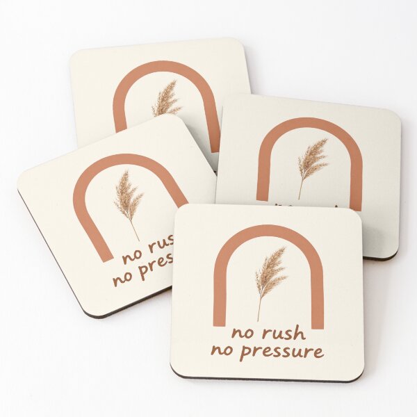 Item preview, No Rush No Pressure – Cozy Minimalist Typography Design designed and sold by CosmicQuietStudio.