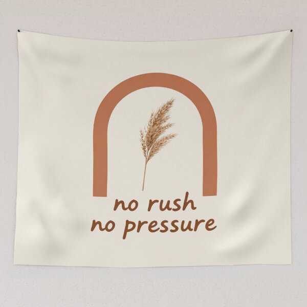Item preview, No Rush No Pressure – Cozy Minimalist Typography Design designed and sold by CosmicQuietLab.
