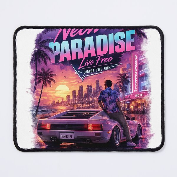 Item preview, Neon Paradise – Retro Synthwave Sunset designed and sold by mehdiib.