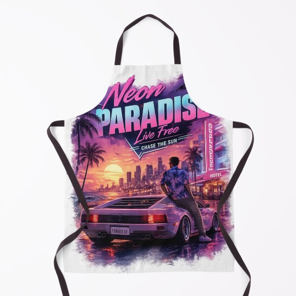 Item preview, Neon Paradise – Retro Synthwave Sunset designed and sold by mehdiib.