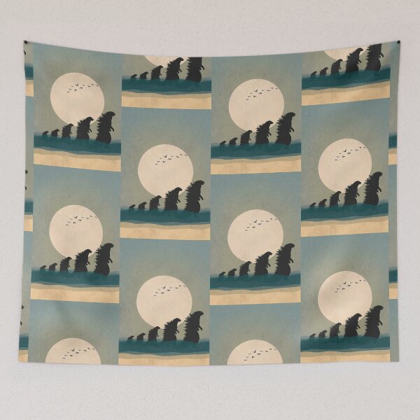 Item preview, Dino Family Walking on Beach | Japandi Minimalist Art designed and sold by Syrupulse.