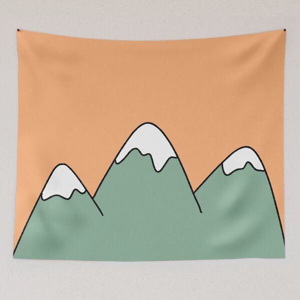 Item preview, Cute Minimalist Snowy Mountain Peaks designed and sold by ubborn.