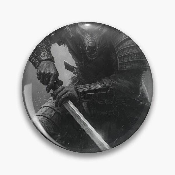 Item preview, Nagamaki Wolf Ronin — Japanese Dark Warrior Art designed and sold by Tokyo Neo Noir Collective .