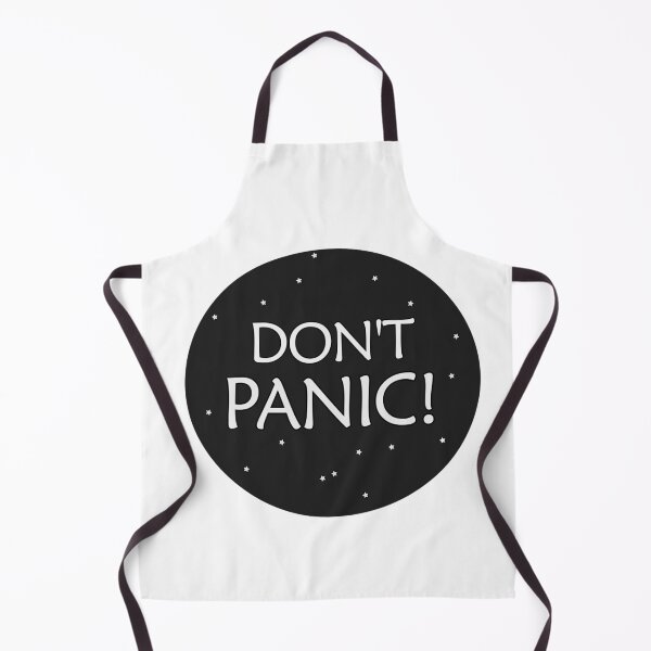 Item preview, DON’T PANIC – Hitchhiker’s Guide to the Galaxy Meme Quote | Minimalist Sci-Fi 42 Space Design designed and sold by BlueBakes.