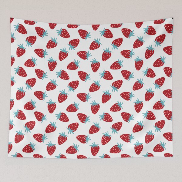 Item preview, Cute Red Strawberry Pattern Summer Fruit Art designed and sold by ArtisticFlow Co.