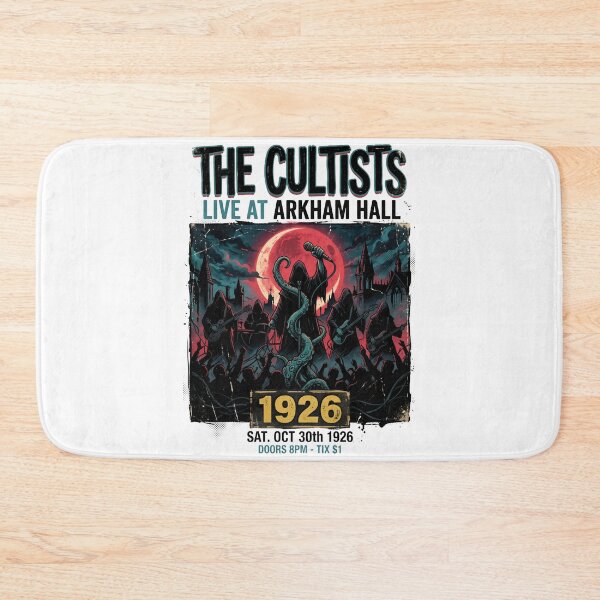 Item preview, The Cultists Live At Arkham Hall 1926 Retro Rock Gig Poster designed and sold by Fenay Designs.
