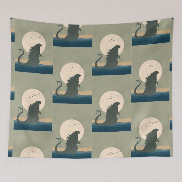 Item preview, Dino Walking on Beach Japandi Minimalist Art designed and sold by Syrupulse.