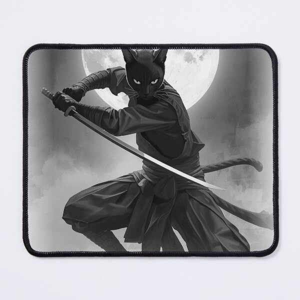 Item preview, Twin Kama Cat Shinobi — Japanese Dark Warrior Art designed and sold by Tokyo Neo Noir Collective .