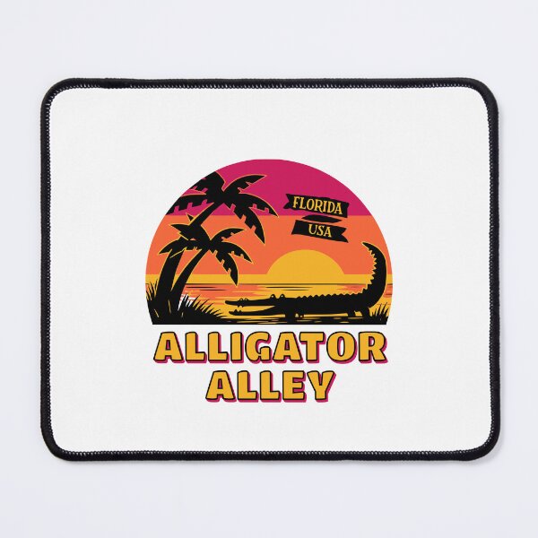 Item preview, Florida Alligator Alley Sunset Gator Palm Trees designed and sold by AntiqueImages.