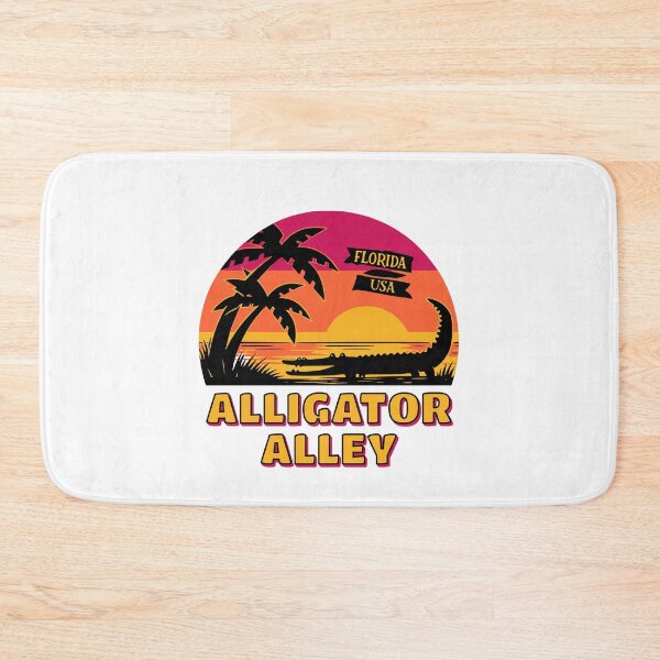 Item preview, Florida Alligator Alley Sunset Gator Palm Trees designed and sold by AntiqueImages.