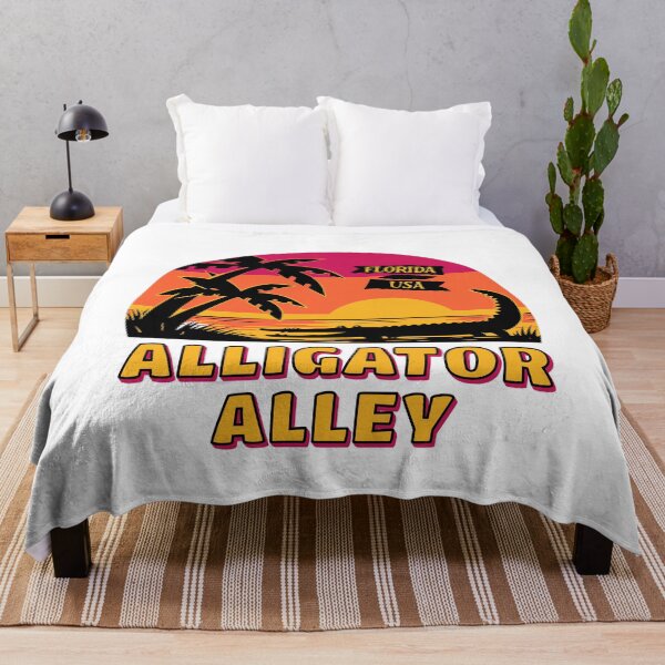 Item preview, Florida Alligator Alley Sunset Gator Palm Trees designed and sold by AntiqueImages.