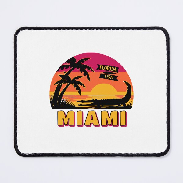 Item preview, Miami Florida Alligator Sunset Retro Travel designed and sold by AntiqueImages.