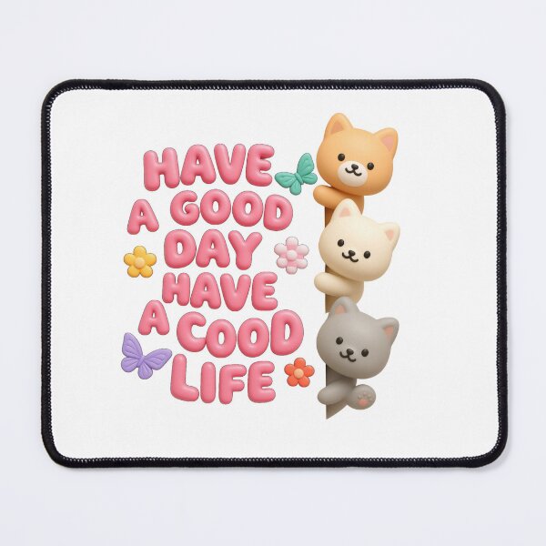 Item preview, Cute Claymorphic Animals Peeking - Have A Good Day Quote designed and sold by thazinart.