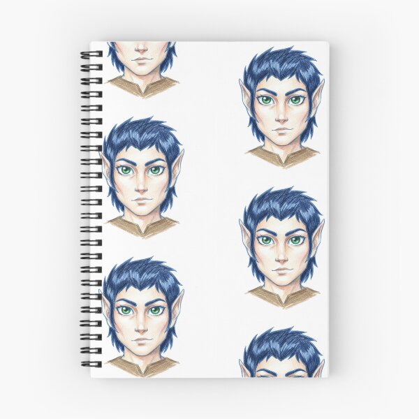 Item preview, Colored Pencil Sketch of Green Eyed Elf designed and sold by KaleChub.