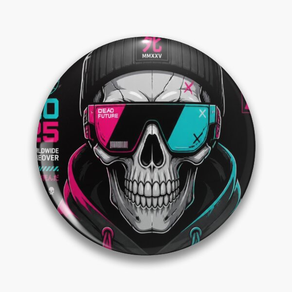 Item preview, Cyberpunk Skull Dead Future Techwear Streetwear designed and sold by HuNDefii.