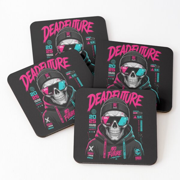 Item preview, Cyberpunk Skull Dead Future Techwear Streetwear designed and sold by HuNDefii.