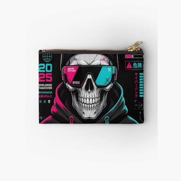 Item preview, Cyberpunk Skull Dead Future Techwear Streetwear designed and sold by HuNDefii.