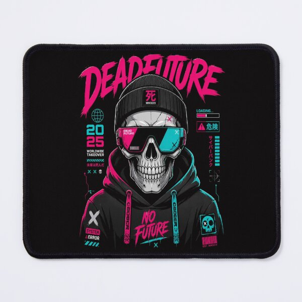 Item preview, Cyberpunk Skull Dead Future Techwear Streetwear designed and sold by HuNDefii.