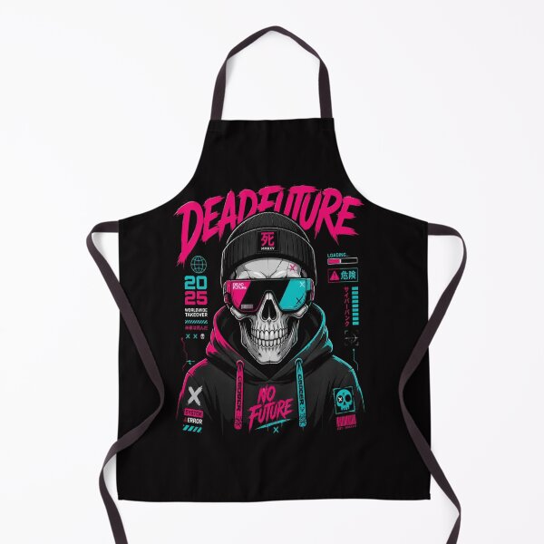 Item preview, Cyberpunk Skull Dead Future Techwear Streetwear designed and sold by HuNDefii.