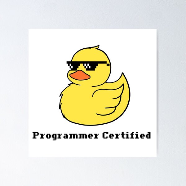 Item preview, Cool Programmer Certified Ducky designed and sold by CrystalLeo.