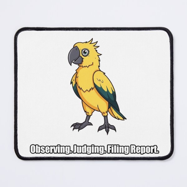 Item preview, Parrot - Observing Judging Filing Report - Funny Parrot Gift designed and sold by pawdrops.