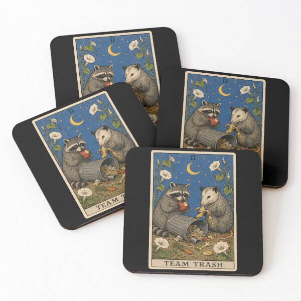 Item preview, Team Trash Raccoon Opossum Tarot Card designed and sold by Victor Shadehorn.