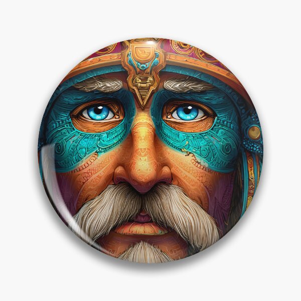 Item preview, Vibrant Portrait of a Mythical Warrior Leader designed and sold by Artessie.