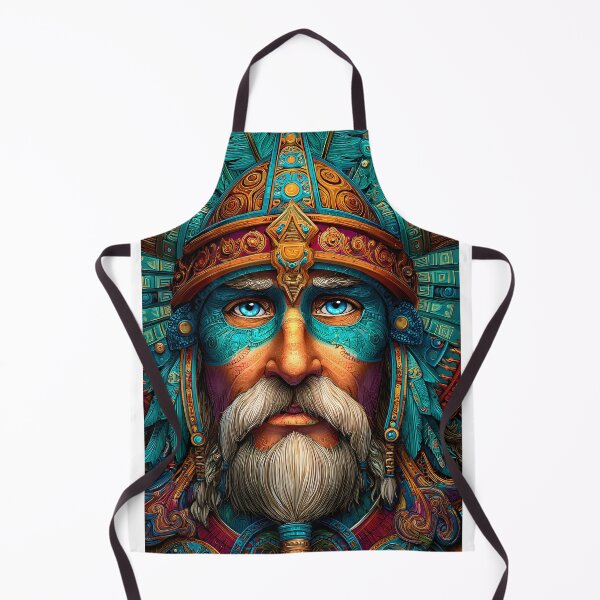 Item preview, Vibrant Portrait of a Mythical Warrior Leader designed and sold by Artessie.