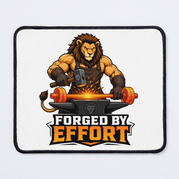 Item preview, Forged By Effort Lion Gym Workout Design designed and sold by Nuvoro Gifts.
