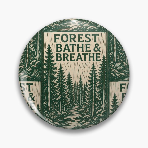 Item preview, Pine Forest Linocut Woodblock Print Art Poster Sticker Nature Craft Print Gift designed and sold by sharifex.
