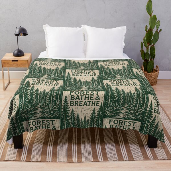 Item preview, Pine Forest Linocut Woodblock Print Art Poster Sticker Nature Craft Print Gift designed and sold by sharifex.