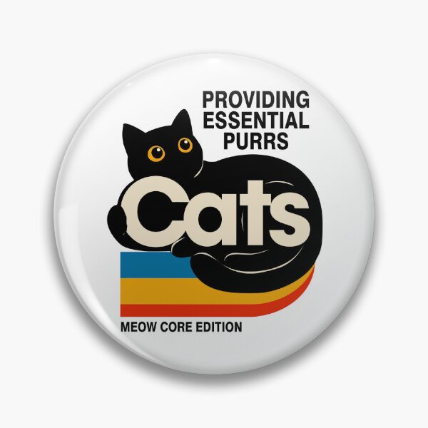 Item preview, Retro Cat 'Cats' Logo | Retro Black Cat Silhouette Minimalist Vintage Design designed and sold by PurrfectHome.