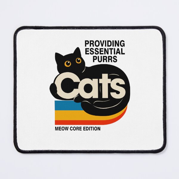 Item preview, Retro Cat 'Cats' Logo | Retro Black Cat Silhouette Minimalist Vintage Design designed and sold by PurrfectHome.