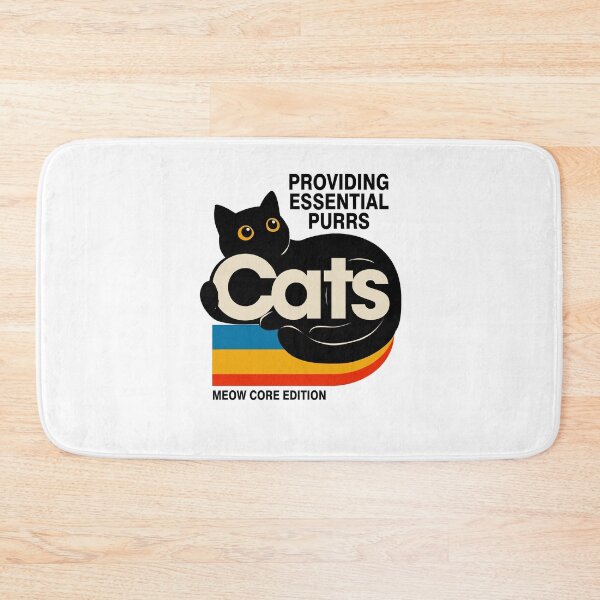 Item preview, Retro Cat 'Cats' Logo | Retro Black Cat Silhouette Minimalist Vintage Design designed and sold by PurrfectHome.