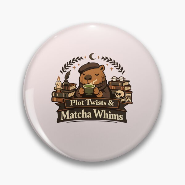 Item preview, Dark Academia Capybara Plot Twists and Matcha Whims designed and sold by yanejoy.