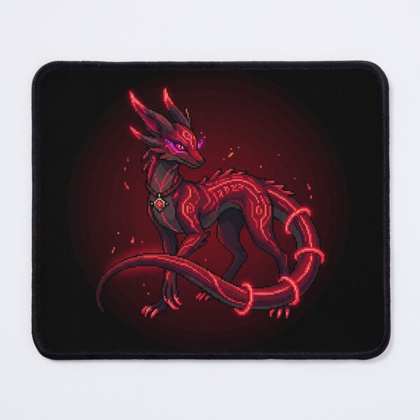 Item preview, Emberveil – Neon Red Arcane Dragon Familiar designed and sold by PixelArcana.