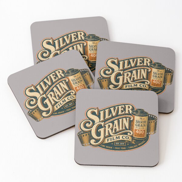 Item preview, Silver Grain Film Co. Vintage Analog Photography Logo designed and sold by Golden Era Studio.